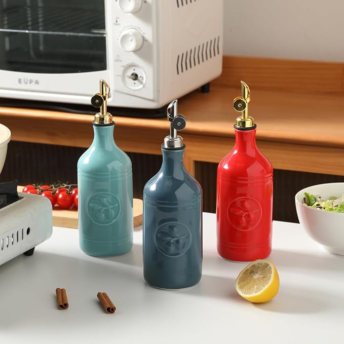 Sweejar 16 Oz Ceramic Olive Oil Dispenser Bottle, Oil Dispenser - Image 6