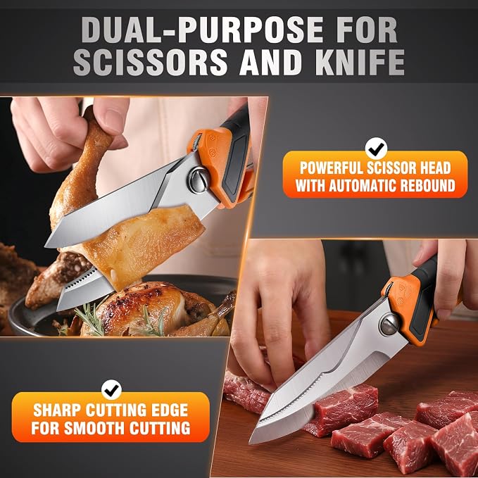 Chenovate® Heavy Duty Kitchen Scissors, Kitchen Shears - Image 3