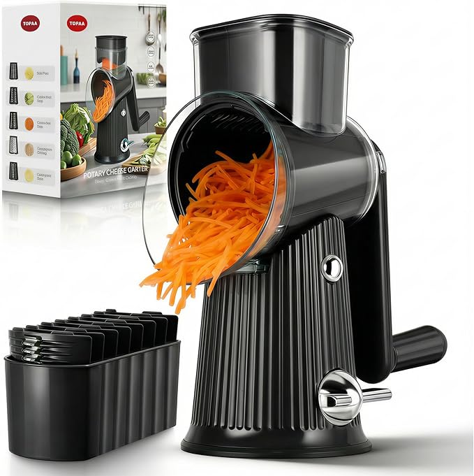 Rotary Cheese Grater with Handle by TOPAA