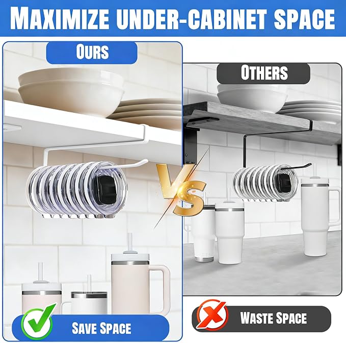 1 Pack Tumbler Lid Organizer, Versatile Cup & Water Bottle Lid Holder, Upgraded - Image 3