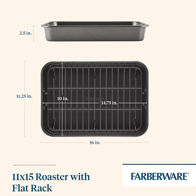 Farberware Bakeware Nonstick Steel Roaster - Image 2