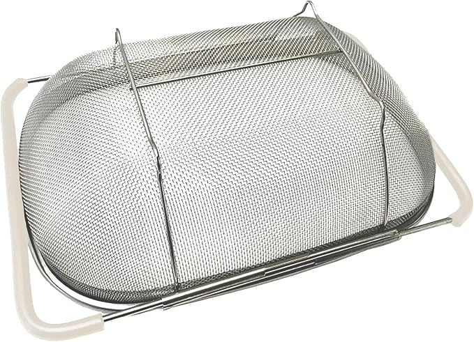 AJIODA Over The Sink Colander, 6 Quarts Stainless Steel Oval Colander - Image 5