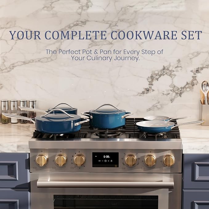 CookinCraze Stock Pot 4.5QT Nonstick Ceramic Dutch Oven Pot - Image 9