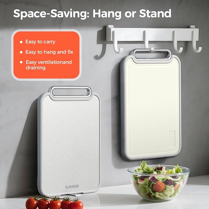 Sumzzz 2-in-1 Stainless Steel Cutting Board, Double-Sided - Image 8