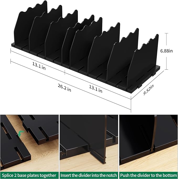 SPACEKEEPER Shelf Divider for Closet, Adjustable Purse Organizers Handbag - Image 2