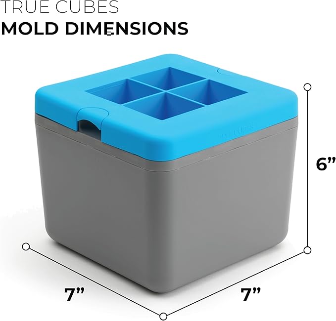True Cubes Crystal Clear Ice Cube Maker, 4 Large 2"x2"x2" Ice Cubes - Image 7