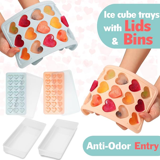 2 Pack Heart Shpaed Ice Cube Trays - Image 3