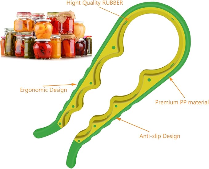 Jar Opener, 6 In 1 Bottle Opener Can Opener - Image 6