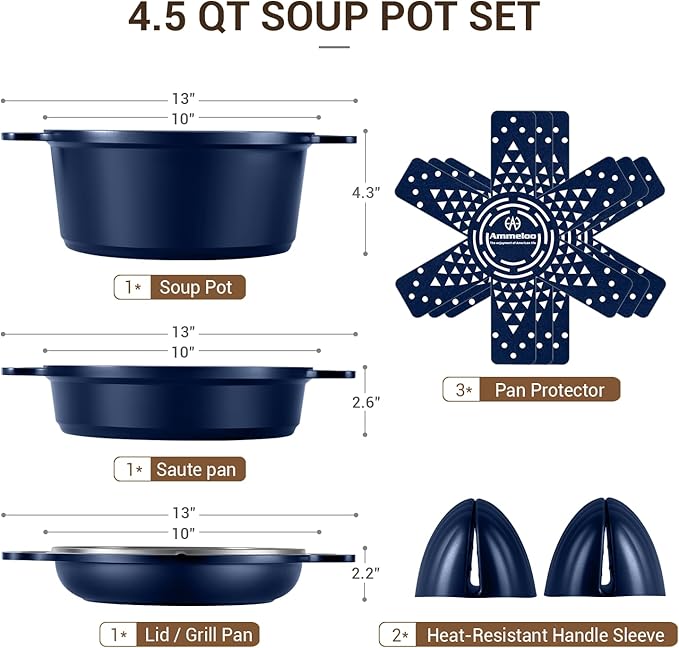 Ammeloo 4.5 Qt Non Stick Soup Pot - Image 9