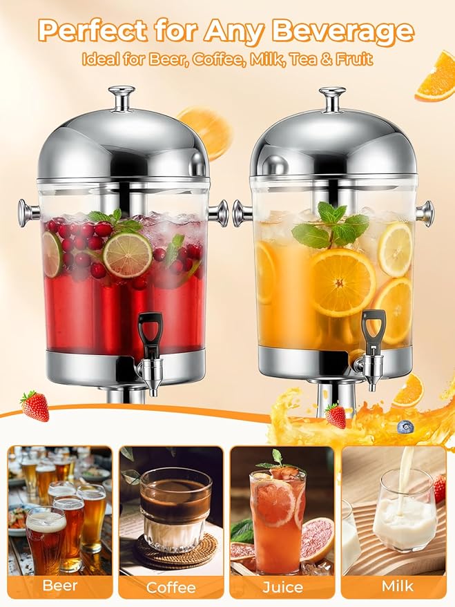 Beverage Dispenser for Parties 4.5 Gallon, Stainless Steel Drink Dispenser - Image 7