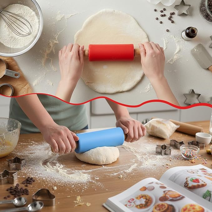 10 Pcs Mini Rolling Pin, 9 Inch Small Silicone Rolling Pin - Image 4