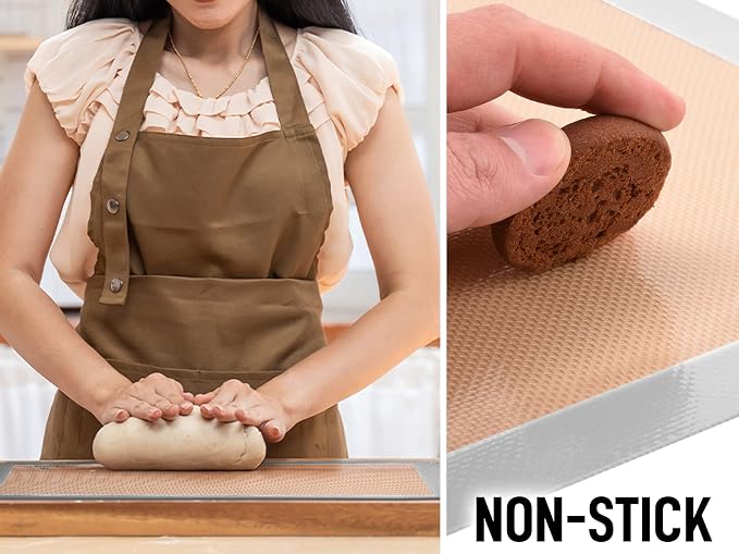 Zulay Kitchen Silicone Baking Mat Sheet Set - Image 2