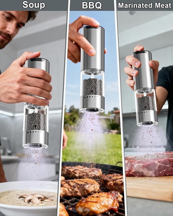 Electric Salt and Pepper Grinder Set - Image 8