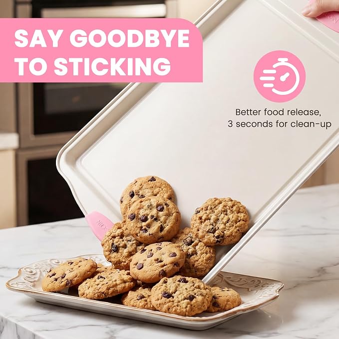 Kikcoin 22 PCS Nonstick Baking Pans Set, Stackable Bakeware Sets - Image 4