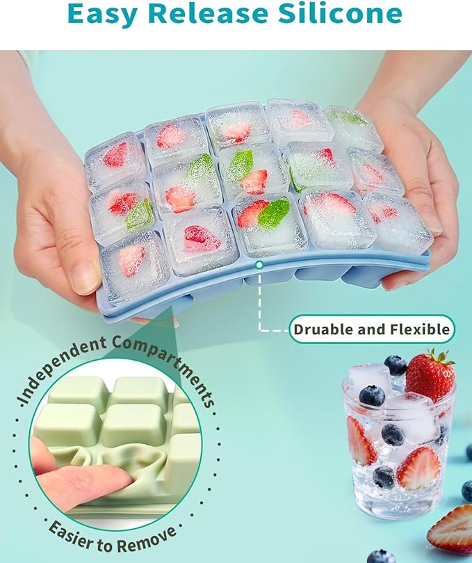 Upgrade Ice Cube Tray 4 Pack - Image 3