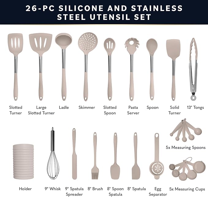 Home Hero Silicone Kitchen Utensils Set - Image 2