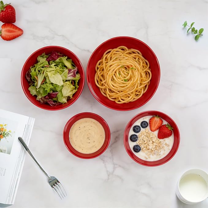 4-Piece Classic Plastic Prep Bowls - Image 4