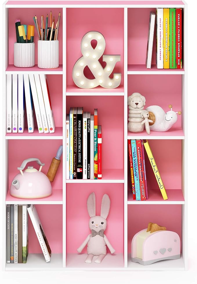 Furinno LUDER Book Shelf, 11-Cube Bookshelf, Reversible Bookcase, 9.4 x 29.1 x - Image 5