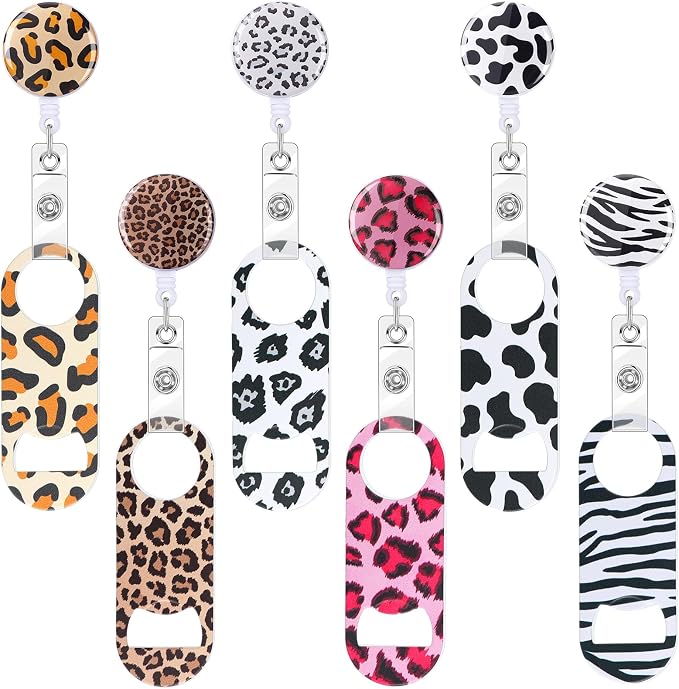 Irenare 6 Pcs Flat Bottle Openers Retractable Bar Keys by Irenare