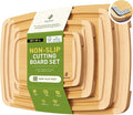 Bamboo Cutting Board Set Non Slip Feet Over Sink Men Husband Birthday Christmas by Socisen