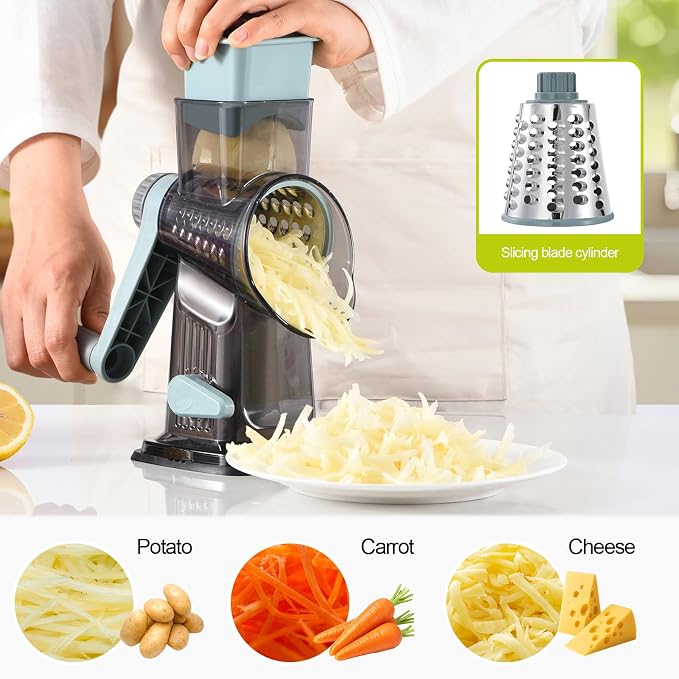 Rotary Cheese Grater, 3-in-1 Shredder - Image 5