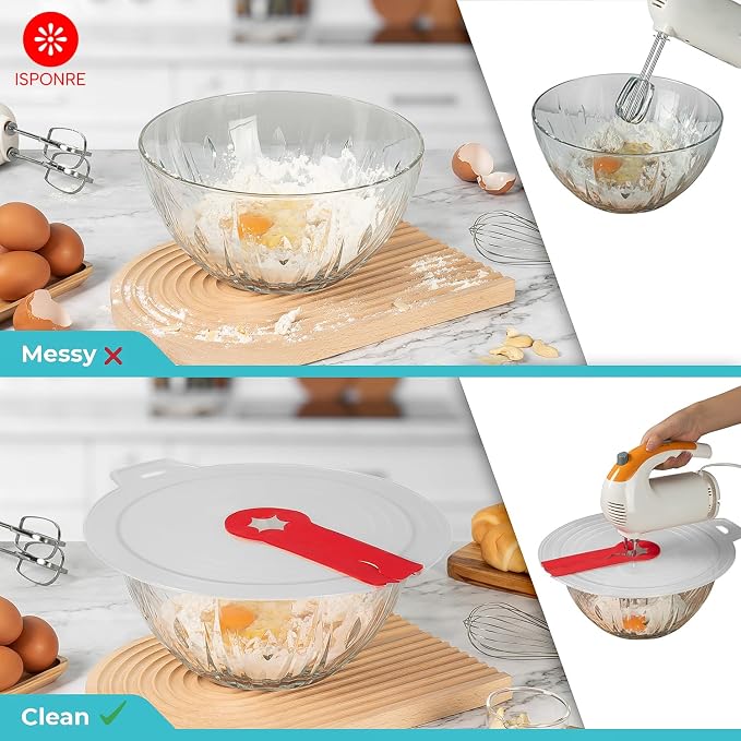 12 Inches Silicone Hand Mixer Splatter Guard, Compatible - Image 5