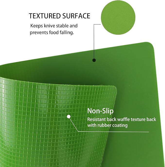 ZVP Plastic Cutting Board for Kitchen Set of 5, Flexible Cutting Mats - Image 3