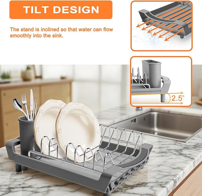 Dish Drying Rack Compact Expandable - Image 2