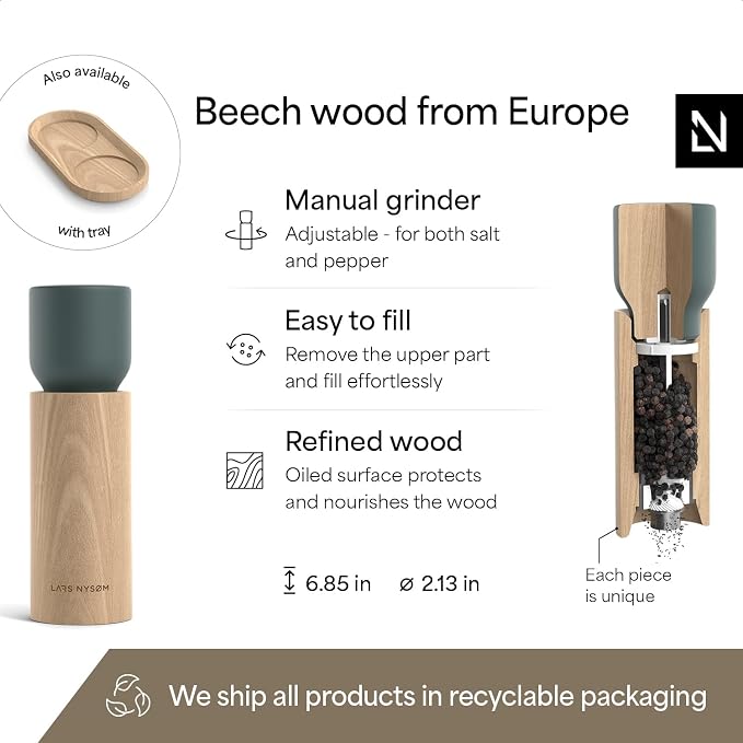 LARS NYSØM Wooden Salt and Pepper Grinder Set Manual - Image 4