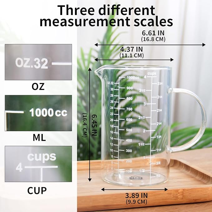 77L Glass Measuring Cup, High Borosilicate Glass Measuring Cup - Image 4