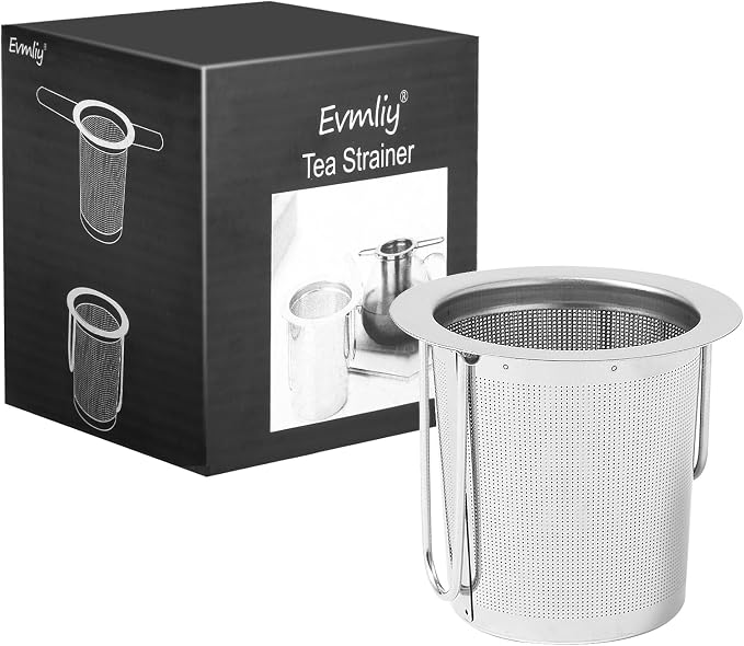 Tea Infuser, Evmliy Stainless Steel Tea Strainer Sitting in Mugs, Tea Infusers by Evmliy