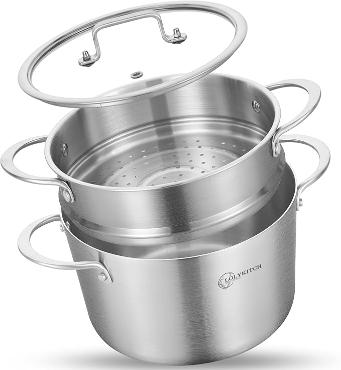 LOLYKITCH 3 Quart Stainless Steel Steamer Pot by LolyKitch