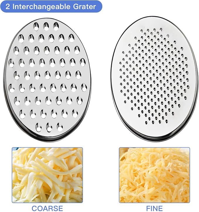 Black Compact Round Cheese Grater - Image 3