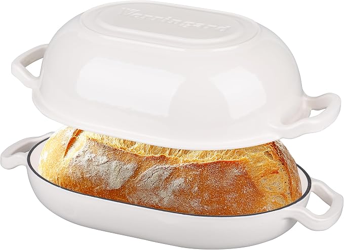 VORRINGARD Enameled Cast Iron Sourdough Bread Oven, Dutch Oven, Loaf Cast Iron by Unknown