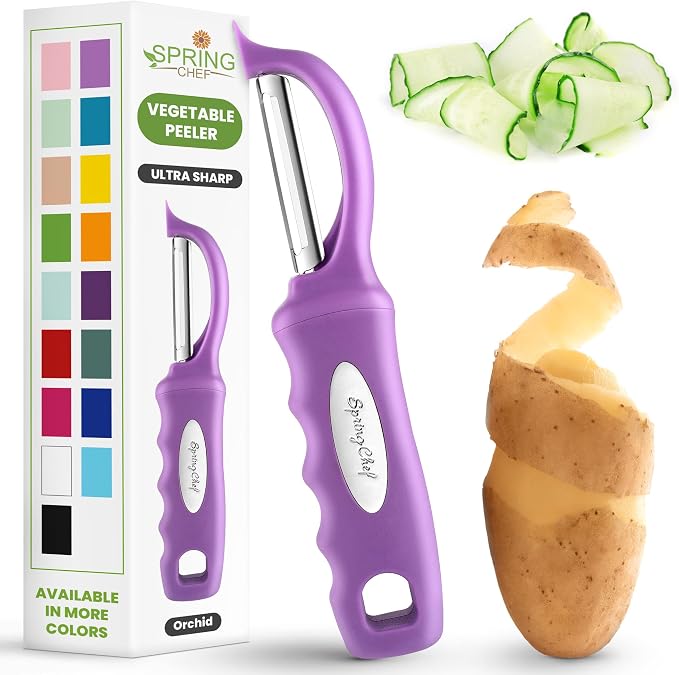 Spring Chef Premium Swivel Vegetable Peeler, Comfortable Handle and Ultra Sharp by SpringChef