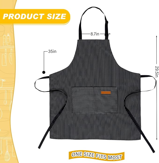 Handepo 4 Pcs Kitchen Aprons - Image 2
