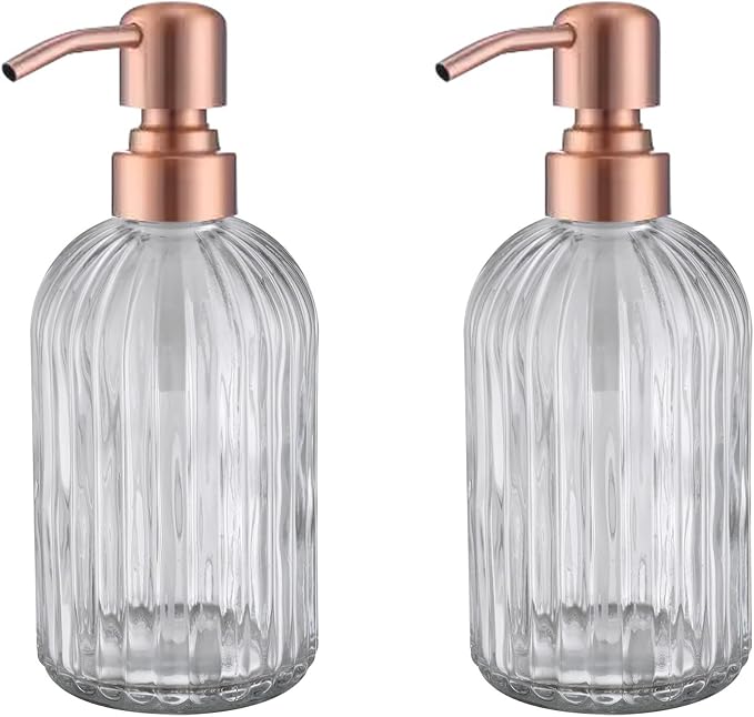 Copper Glass Bathroom Soap Dispenser by LEETCPHOME