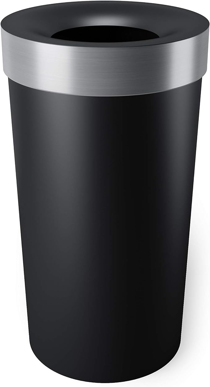 Umbra Vento Kitchen Trash Can – Large 16 Gal Open Top Garbage Can by Umbra