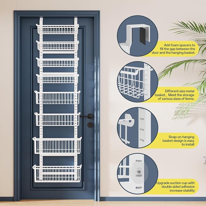 Over The Door Pantry Organizer, 8-Tier Over The Door Organizer - Image 4