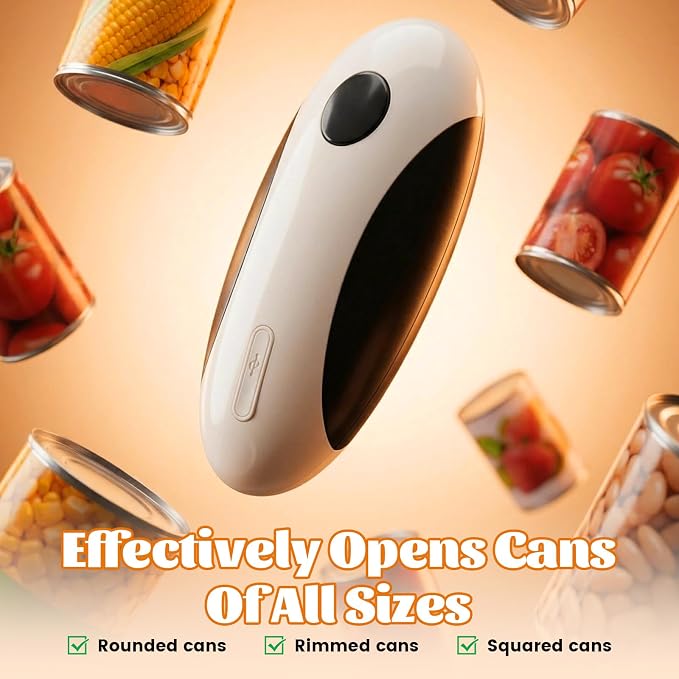 Electric Can Opener, USB Rechargeable Can Opener, One-Touch Cordless Can Opener - Image 6