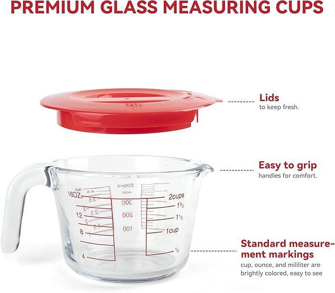 6 Pcs Glass Measuring Cups Set - Image 4