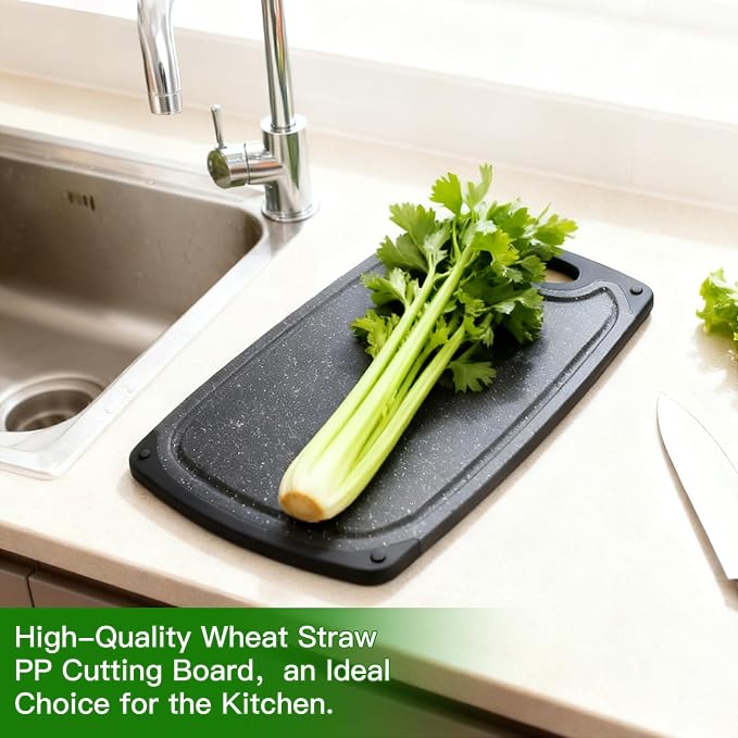 Cutting Boards, 15.7"×9.4" Plastic Chopping Board Made From Natural Food Grade - Image 7
