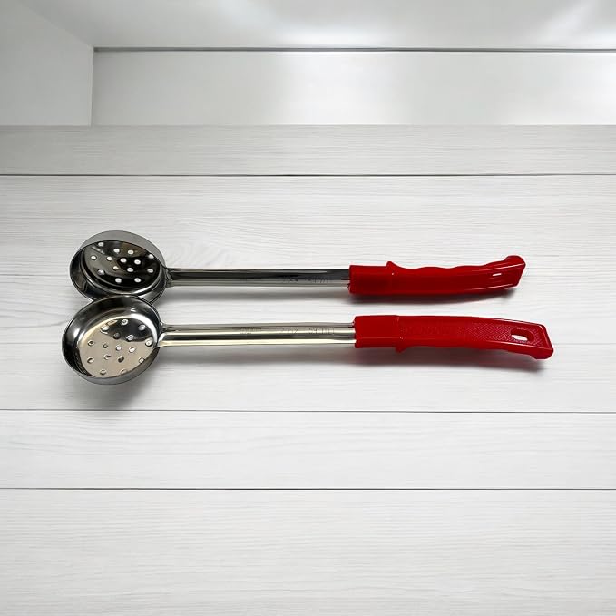 2 Ounce Slotted Stainless Steel Portion Control Ladle Spoon - Image 9