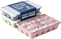 Silicone Ice Cube Trays with Lids 3-Pack, 15-Cavity Ice Tray Set by Larlary