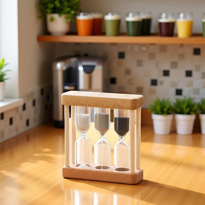 Creative 1/3/5 Minute Wooden Sand Glass Hourglass Timer Clock Home Decor - Image 3