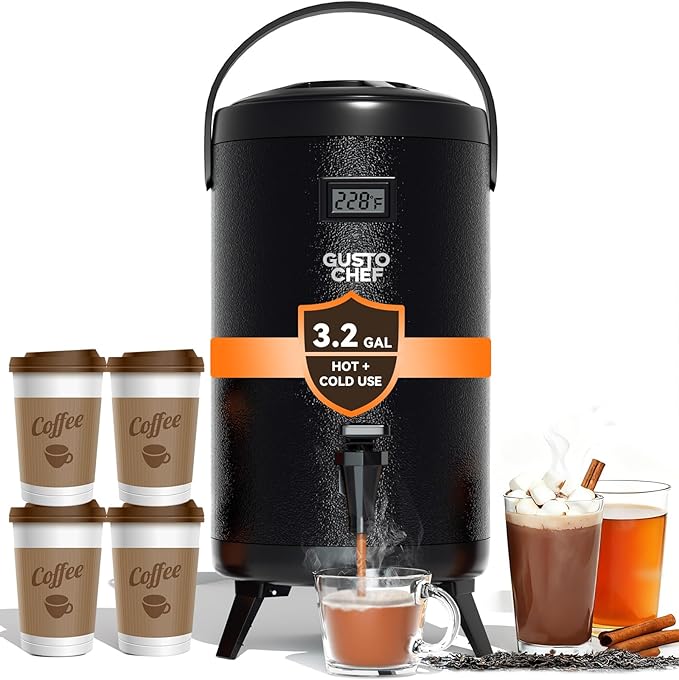 Insulated Beverage Dispenser 3 Gallon, Hot&Cold Drink Dispenser by Unknown