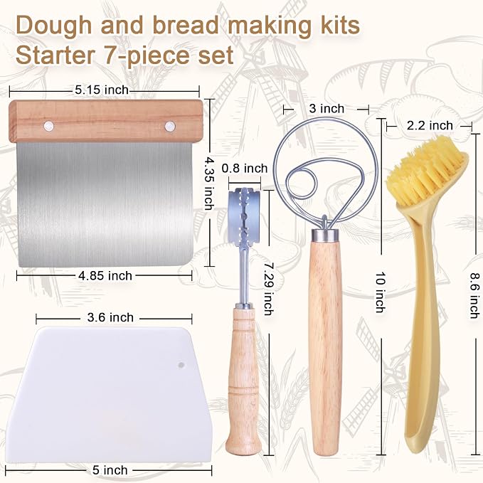 Bread Making Tools and Supplies, inclued Round Baking Mat and Oval Baking Mat - Image 3