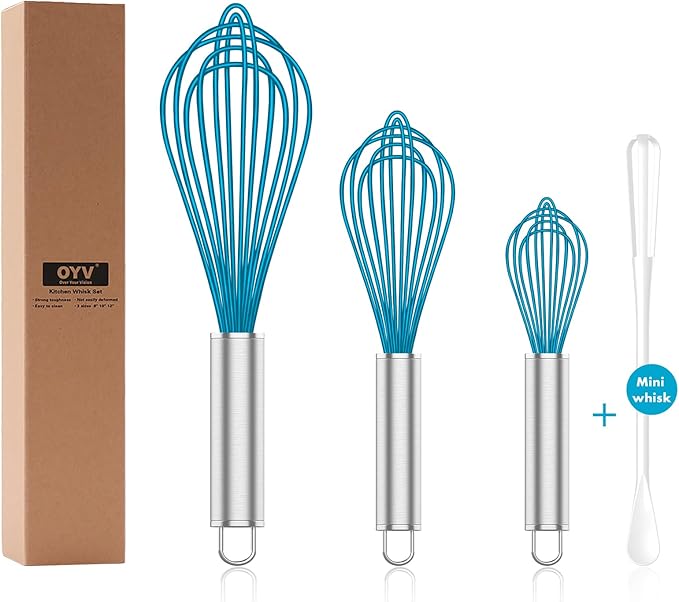 OYV Silicone Whisk, Heat Resistant 480°F Whisks by OYV