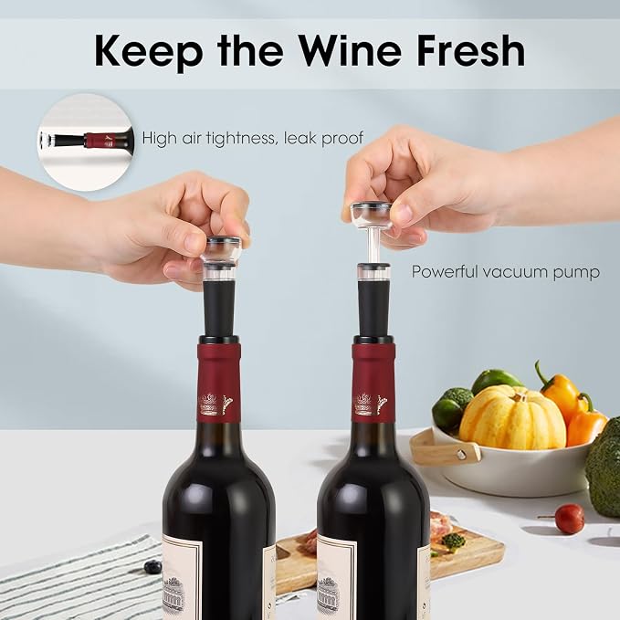 Beneno Multifunctional Wine Bottle Opener Gift Wing Corkscrew, Foil Cutter - Image 7