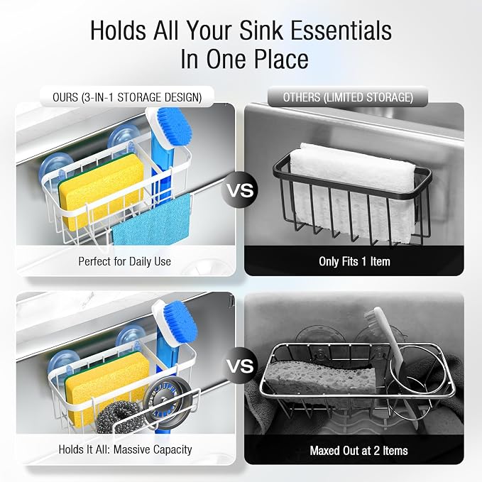 3-in-1 Kitchen Sink Caddy Organizer - Image 3